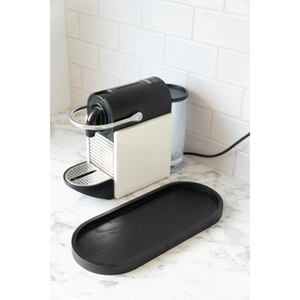 Vente chaude 2025 boiseries plateau de service en bois bords incurvés avec plateaux en bois de stockage de couleur noire à vendre par les exportateurs indiens - Product Image 4