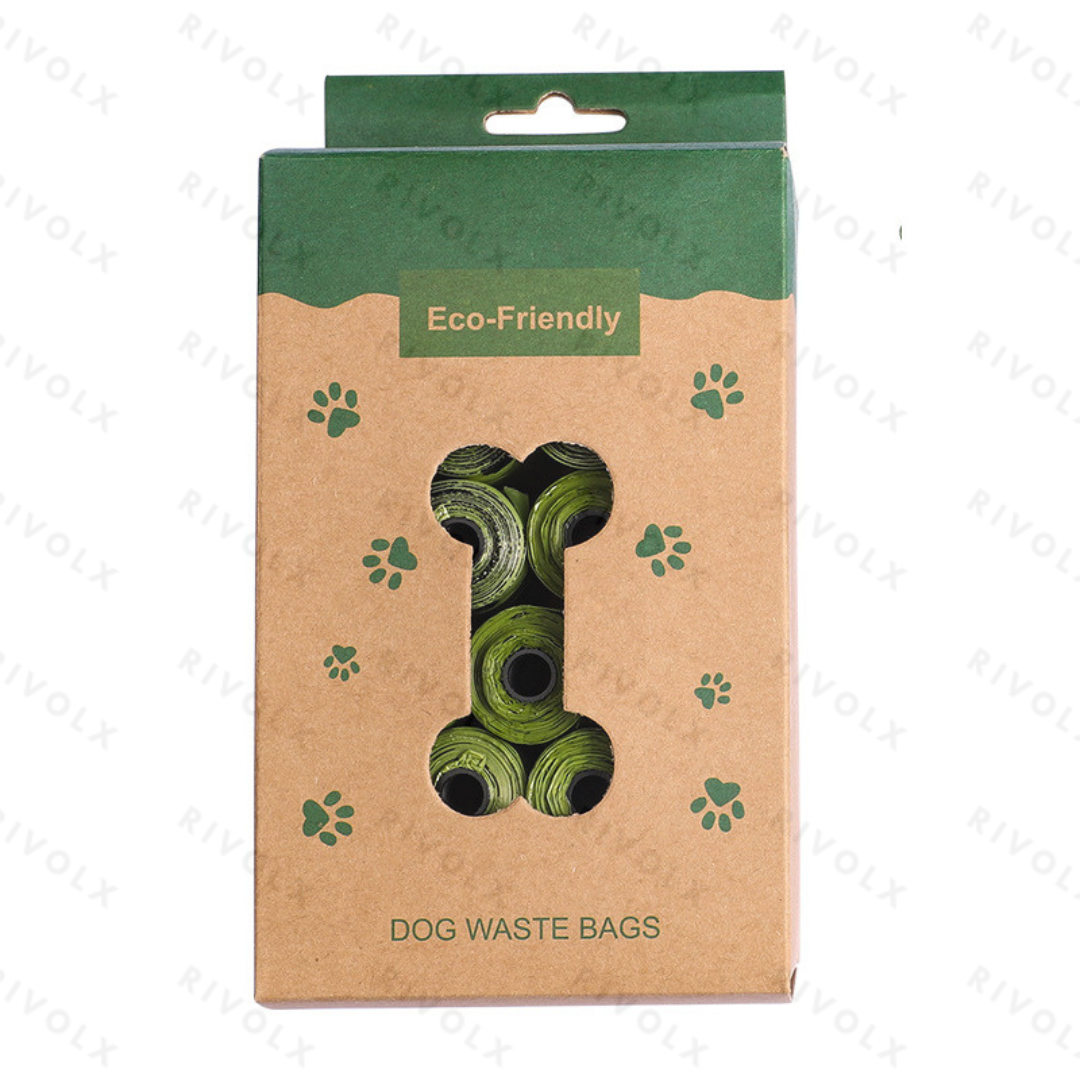 24 rolls of dark green printed garbage bags per box