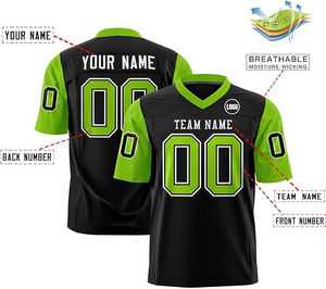 Ensembles d'uniformes de football américain pour équipes scolaires en gros, maillots à manches courtes, protection UV, polyester léger 120 GSM, vêtements de sport - Product Image 2