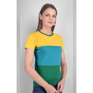Camisetas de Moda al por Mayor 2025, Camisetas de Algodón 100% para Mujer, Color Personalizado, Cuello Redondo, Talla Grande, Ropa Urbana para Mujer - Product Image 3