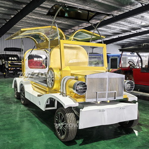 รถเข็นงานศพ4ล้อไฟฟ้ารถลากรูปม้าสีทองสไตล์วินเทจ - Product Image 6