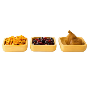 Bamboo 3-Piece <b>Square</b> Snack Jam Delight Bowl <b>Set</b> - Product Image 3