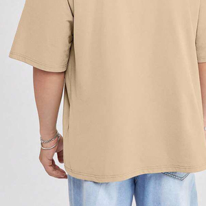 Fabricación profesional Ropa casual Hombres Hombro caído Camiseta Servicio OEM Verano O Cuello Camisetas para hombres - Product Image 3