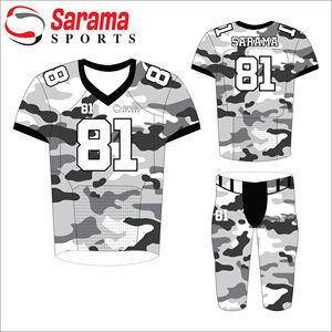 Ensembles en gros d'uniformes de football américain de camouflage d'adultes avec la sublimation faite sur commande de conception pour l'équipe de la jeunesse, - Product Image 1