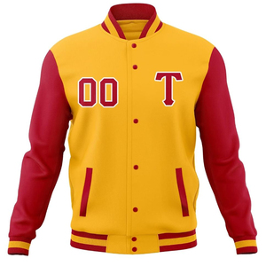 Veste de baseball varsity pour homme de haute qualité en gros, col montant, broderie sur le devant, solide, coupe-vent, style streetwear - Product Image 1