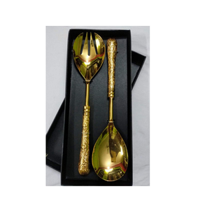 ชุดเซิร์ฟสลัดทำจากสเตนเลสชุดช้อนเสิร์ฟสลัดทำจากเหล็กงานฝีมือใหม่ล่าสุด - Product Image 1