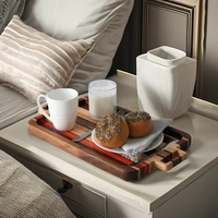 Plateau de lit pliable en bois de style moderne, personnalisé, motif nature morte, multifonctionnel, pour le petit-déjeuner et la décoration intérieure