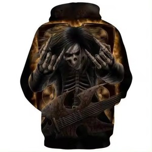 Sudadera con capucha gráfica de calavera completamente sublimada: Sudadera con capucha de invierno - Product Image 2