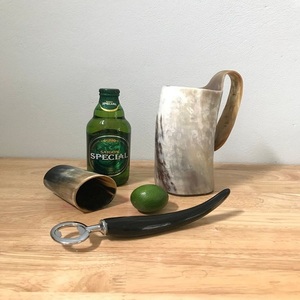 Mug artisanal en corne de Viking polie, style marin et animalier, sculpté à la main, par des artisans indiens – Artisanat naturel - Product Image 6