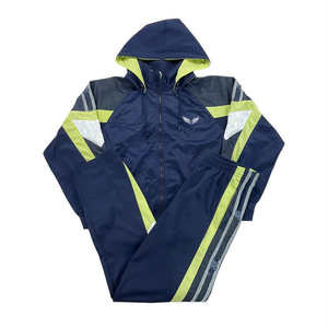 Mens Two Piece Tracksuit Set <b>Jogger</b> Set Patchwork Zip up Puff Track 100% Cotton Jacket Track <b>Pants</b> Custom Lightweight Breathable - Product Image 1