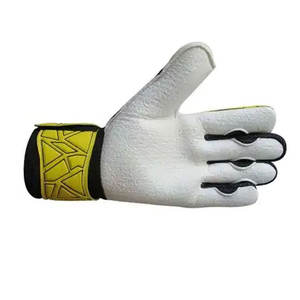 Gants de gardien de but de football de haute qualité, personnalisables, à doigts entiers, antidérapants, fermeture à enfiler réglable, design unisexe, en cuir ! - Product Image 5