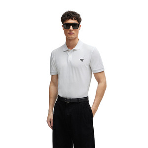 Golf pour hommes à séchage rapide pour Polo T-shirt Couleur blanche unie Vêtements de golf confortables et élégants - Product Image 1