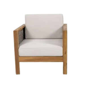 Modern Teak Wood Lightweight Comfortable Outdoor Dining <b>Chair</b> Easy Clean Patio <b>Garden</b> Park Furniture - Product Image 3