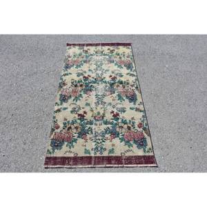 Alfombra de lana turca Vintage 290cm x 540cm Beige verde Patchwork área grande rectángulo 10mm estilo bohemio respaldo de látex para habitación cabecera - Product Image 1