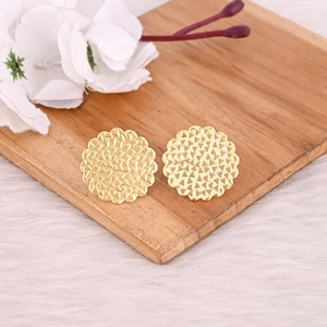 Pendientes Minimalistas Hechos a Mano de Latón para Mujer, Joyería Ligera, Joyería al por Mayor, Pendientes de Botón, Pendientes de Moda para Boda - Product Image 2