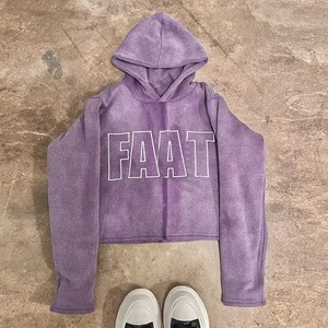 Sweats à capuche personnalisés en éponge française sans ficelle 100% coton fermeture à glissière complète rue surdimensionné épais lourd 450 GSM hommes sweats à capuche vierges - Product Image 3