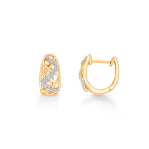 Boucles d'oreilles Eternal Swirls en or et diamants pour femmes - Product Image 4