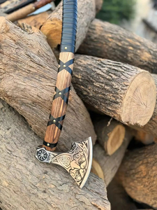 New High Quality Custom Handmade Damascus Steel Viking Double Blade <b>Axe</b> Industrial Grade Outdoor <b>Camping</b> Head Wholesale ODM OEM - Product Image 4