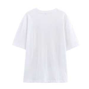 Ropa de mujer 2025 primavera y verano nueva camiseta de manga corta con cuello redondo estampado informal versátil para mujer precio de fábrica - Product Image 2