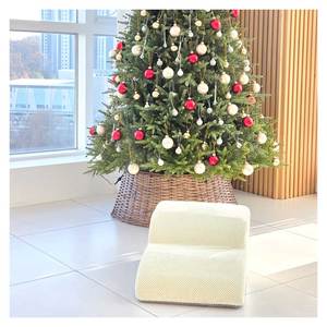 [AllmioPet] Escalones para Mascotas de Tela Suave Tipo Nube, 2 Escalones, Color Beige, Escalera para Perros y Gatos para una Vida Interior Confortable - Product Image 1