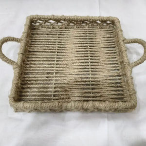 Plateau de service d'affichage alimentaire de table de restaurant composé de fournitures d'hôtel en rotin plateau de service décoratif personnalisé - Product Image 1