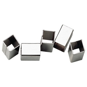 Lot de 25 manchons adaptateurs métalliques EDI pour axe carré 9-10 mm, longueur 30 mm, pour rayonnages et étagères - Product Image 1