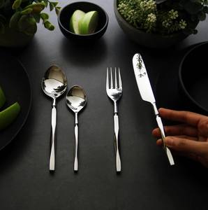 Ensemble de couverts en argenterie de qualité haut de gamme ensemble de 5 couverts de luxe en acier inoxydable pour banquet, fête, hôtel, restauration et restauration - Product Image 2