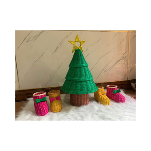 Hand-woven Rattan Bell Handmade TreeMini for Christmas Home Decoration, Christmas Gift Rattan Mini Tree, <b>Top</b> Sales Rattan Bell. - Product Image 4