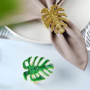 Rond de serviette feuille d'or de qualité supérieure vente en gros mariage Restaurant hôtel Villa argent or personnalisé selon le client - Product Image 2