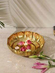 Brass Lotus Design Candle <b>Holder</b> Set for Diwali Home Decor Elegant Handmade Brass Candle <b>Stands</b> for Diwali Traditional Gifting - Product Image 4