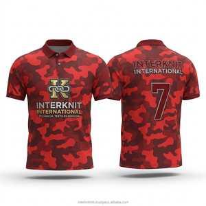 เสื้อโปโลผู้ชายผ้าโพลีเอสเตอร์ระบายอากาศได้ดี สไตล์ซับลิเมชั่น พร้อมโลโก้แบบสั่งทำพิเศษ - Product Image 4