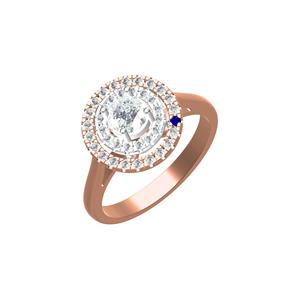แหวนเพชรห้องปฏิบัติการที่มีเสน่ห์ทางจริยธรรมมีสไตล์ในทองคำ10K 14K 18K สำหรับงานแต่งงาน - Product Image 1