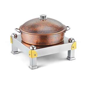 Chauffe-plats pour buffet fait à la main Chauffe-plats en acier inoxydable nickelé Finition Chauffe-plats avec poignée design - Product Image 6