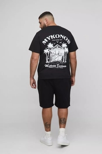 Chándales cortos de gran tamaño con estampado personalizado para hombre, ropa informal transpirable de primera calidad, chándales para hombre - Product Image 2