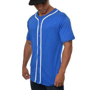 Design personnalisé OEM Sportswear Baseball Softball Jersey Chemises à boutons 100% Polyester Respirant Anti-Rides Séchage rapide - Product Image 6