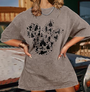 เสื้อยืดโอเวอร์ไซส์สไตล์วินเทจลายกราฟิกสำหรับผู้หญิง ผ้าฝ้ายผสมใยไผ่ แห้งเร็ว ระบายอากาศดี ทรงหลวม ใส่สบาย เหมาะสำหรับฤดูร้อน - Product Image 5