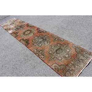 พรมขนาด 2.7x13.1 ฟุต, พรมวินเทจแบบ Runner, พรมโมร็อกโกสีน้ำตาล - Product Image 3