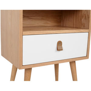 Mesa de Noche Plegable de Madera Maciza Estilo Moderno de Mediados de Siglo, Artesanía India de Rajasthan para Dormitorio, Mueble de Almacenamiento para el Hogar - Product Image 4