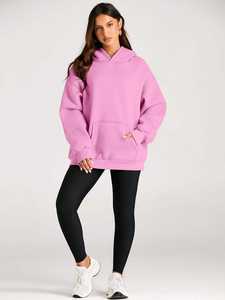 Women's Winter Oversize Hoodies Casual Loose <b>Vintage</b> Fleece Pullover <b>Sweatshirts</b> Front Logo Customizable Made in Pakistan - Product Image 5