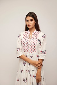 Lemon Rose Kurta Co-ord Set Indian Fashion Styling High End Quality <b>Kurti</b> and Pants From Indian Manufacturer - Product Image 6
