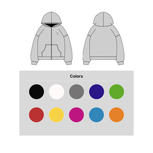 Sweat à capuche zippé coupe ajustée pour hommes à la mode d'automne Sweat-shirt doux et confortable en tissu tricoté de poids moyen de haute qualité - Product Image 3