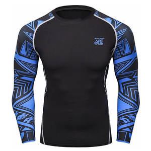 Haut d'entraînement respirant conçu pour les hommes, manches longues, rashguard MMA pour un confort supérieur toute la journée - Product Image 1