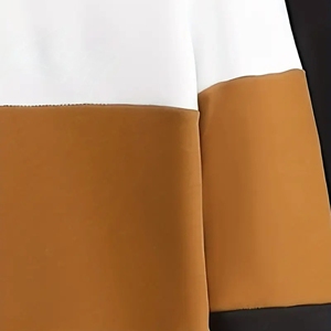 Casual Sportswear 2-Piece Set Colorblock Tracksuit for Adults and <b>Teens</b> Breathable Printed Outfit - Product Image 4