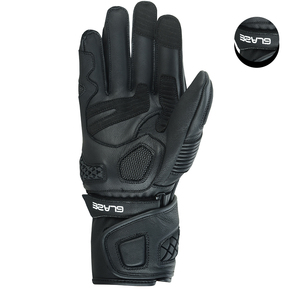 Gants de moto en cuir d'hiver personnalisés Gants respirants en cuir de conduite en plein air avec caractéristiques de robe de mode - Product Image 3