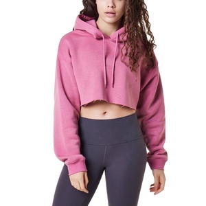 Haute qualité femmes surdimensionné 100% coton sweat à capuche automne hiver sweat à capuche Logo personnalisé avant écologique coréen - Product Image 1