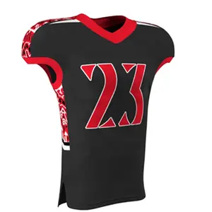 เสื้อฟุตบอลผู้ใหญ่อเมริกันใส่สบายแขนสั้นผ้าสแปนเด็กซ์/ โพลีเอสเตอร์ปรับแต่งได้ - Product Image 3