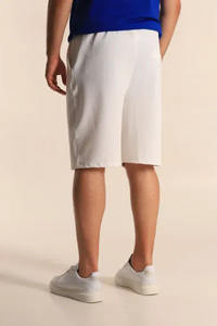 <b>Men's</b> Stylish Black Mid-rise <b>Shorts</b> <b>with</b> <b>Zip</b> Fly Button Closure Four <b>Pockets</b> Waistband <b>with</b> Belt Solid Pattern Regular Fit - Product Image 4