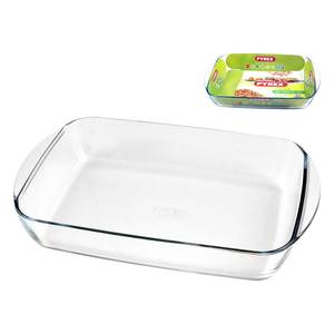 Plat à four en verre borosilicate transparent 40x27x7cm 8046 pour modèle Pyrex pour la cuisson et les plats de cuisine à domicile - Product Image 1