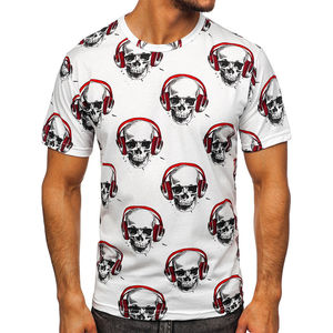 Servicio OEM Sublimación personalizada Impreso Hombres Cuello redondo Camisetas Grueso Peso pesado All Over Sublimación Camiseta de algodón para hombres - Product Image 6