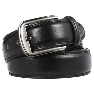 Ceinture en cuir de vachette véritable classique de haute qualité pour hommes longueur personnalisée Double face rotative Style décontracté boucle de crâne étanche - Product Image 2